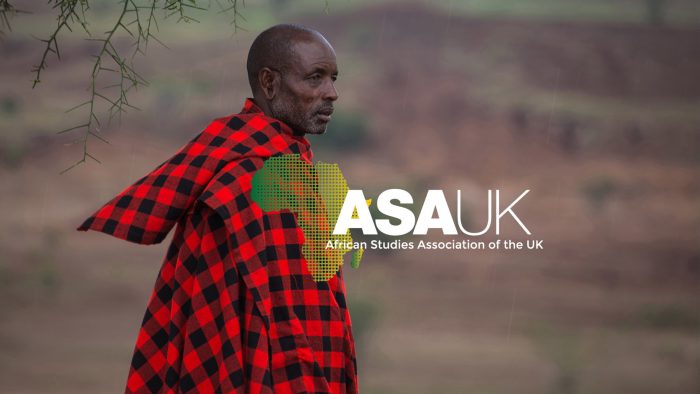 A logo for African Studies Association UK. Part of SOAS University of London. Augustus Casely-Hayford OBE