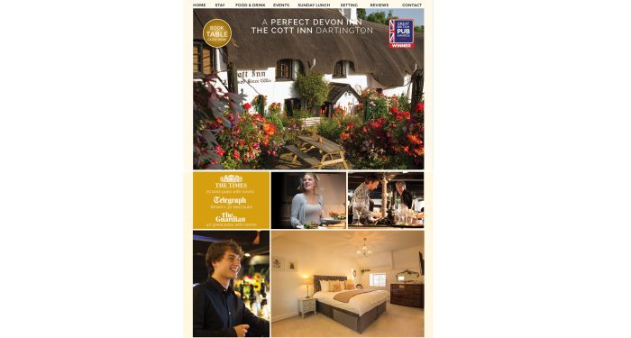 The Cott Inn - Officially voted supreme winner of ‘The Best Pub in Britain’. It’s reputedly Britain's oldest pub. Dating back to 1320. It is now 700 years old. Located in Dartington, Devon, UK. It is a traditional Devon longhouse with a thatched roof.