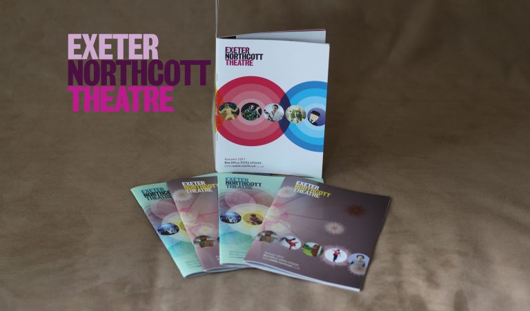 Exeter Northcott Theatre rebranding. Well-Established theatrical production house for UK cultural scene. Brochures and posters.